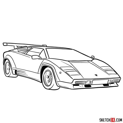 Lamborghini Countach Coloring Page