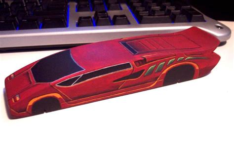 Lamborghini Pinewood Derby car template design