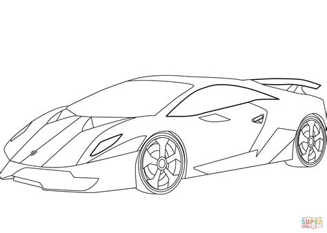 Lamborghini Sesto Elemento Coloring Pages