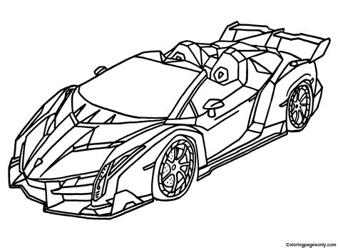 Lamborghini Veneno Coloring Page