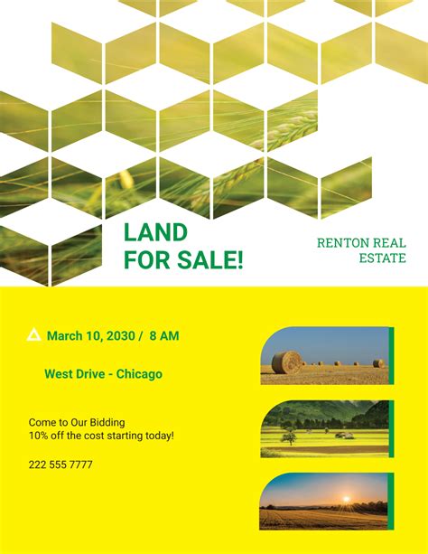 Land For Sale Flyer Template