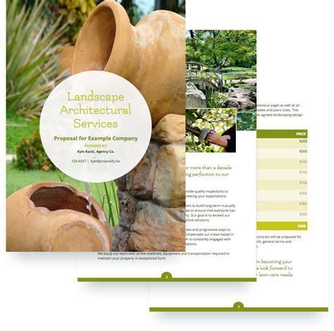 Landscape Architecture Proposal Template