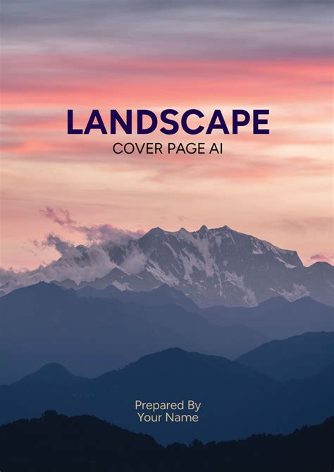 Landscape Cover Page Template 1