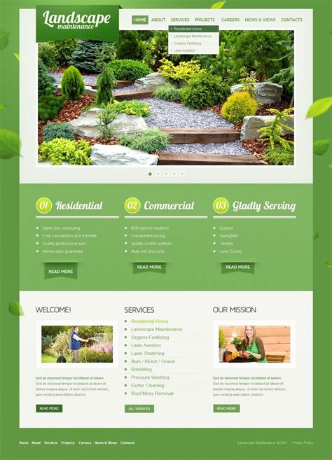 Landscape design website templates