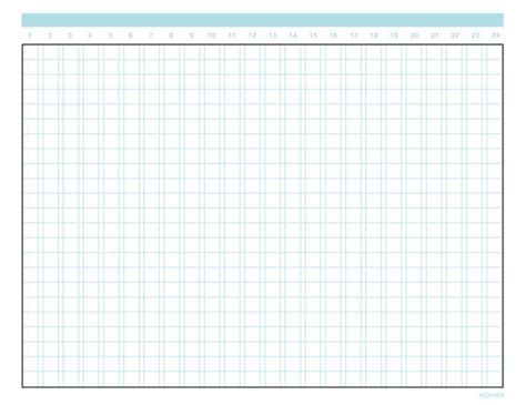 Landscape 1/4 Inch Graph Paper Template