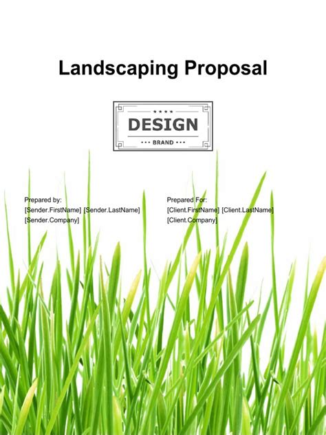 Landscape Proposal Template PDF