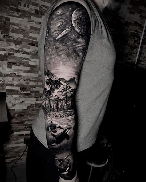 Landscape Sleeve Tattoos