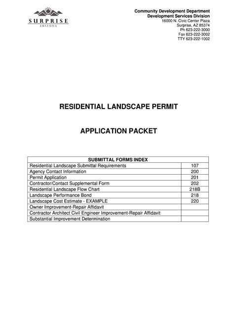 Landscaping Permits Approvals