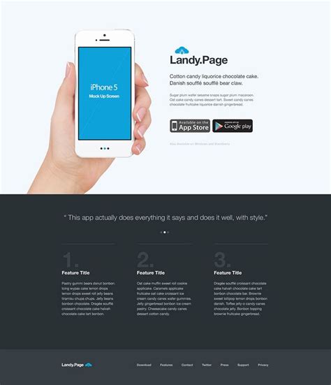 Landy Responsive Landing Page Template