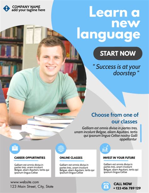 Language Flyer Template