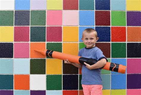 A large crayon sculpture