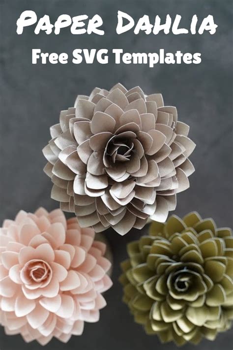 Large Dahlia Paper Flower Template