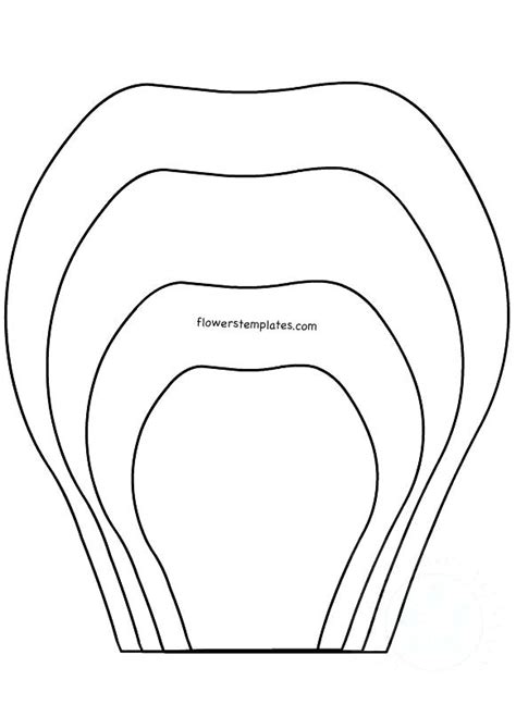 Large flower templates for cards