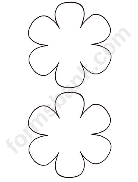 Large flower templates for gift tags