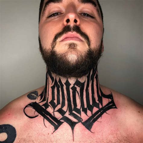 Large neck tattoos