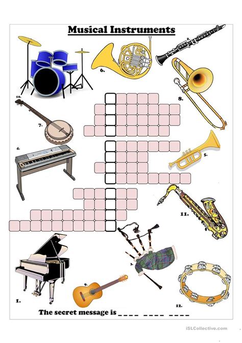 Large Print Crossword Music