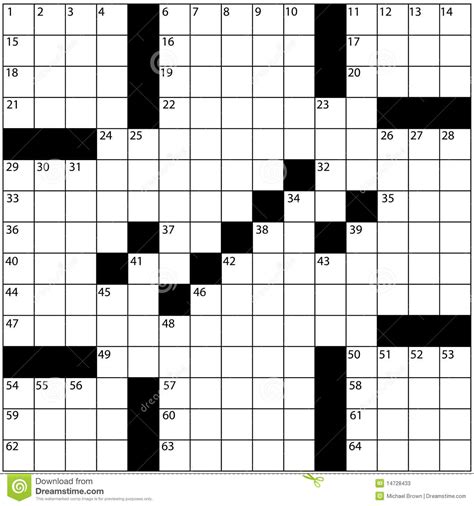 Large Print Crossword Puzzle Grid