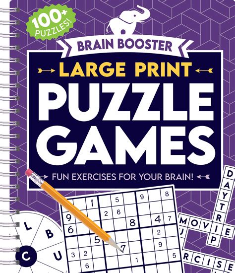 Large print puzzle game worksheet