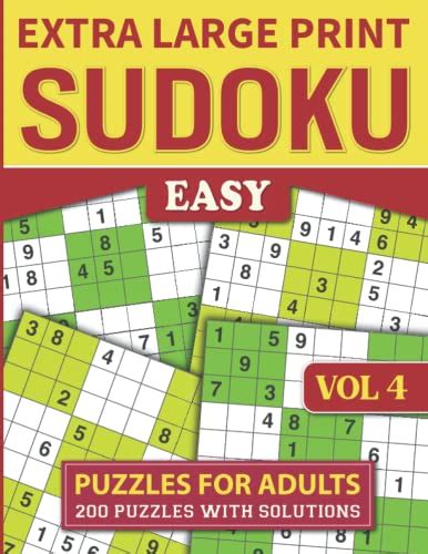 Large Print Sudoku Puzzle Creation