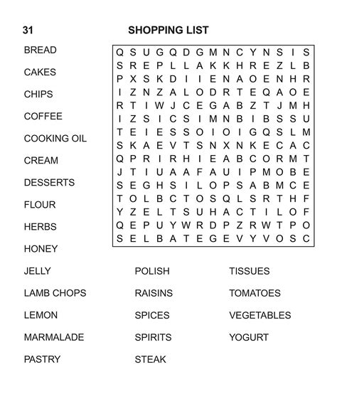 Benefits of Large Print Word Search Printables