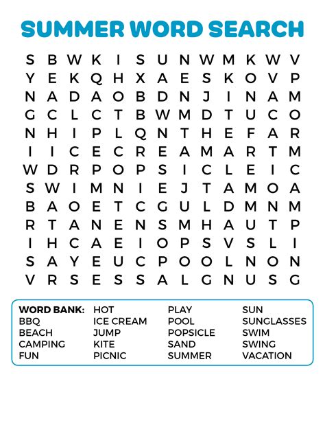 Large Print Word Search Printable Example 3