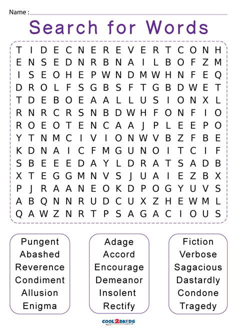 Large print word searches for seniors