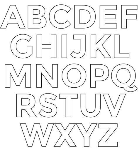 Large printable letter stencils