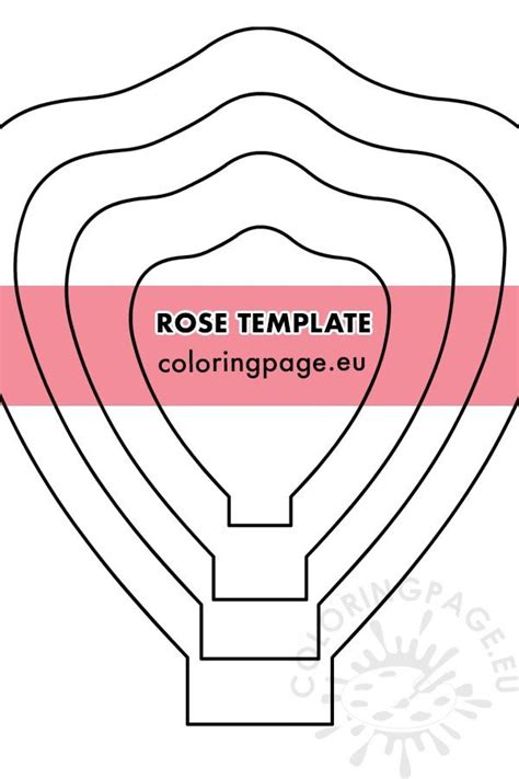 Large Rose Paper Flower Template