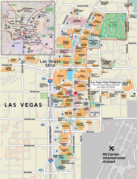 Las Vegas Strip Map Printable Guide