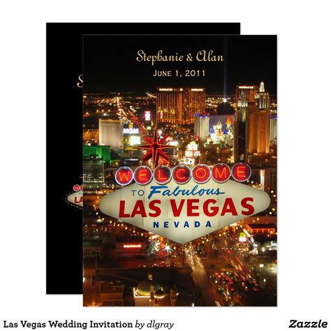 Las Vegas Wedding Invitation