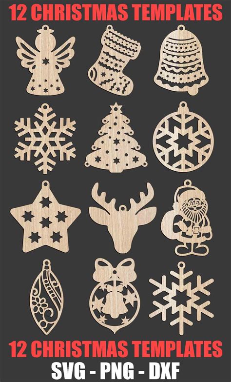 Laser Cut Christmas Decorations Templates