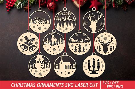 Laser Cut Christmas Ornament Designs