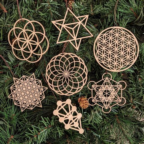 Geometric Laser Cut Christmas Ornament