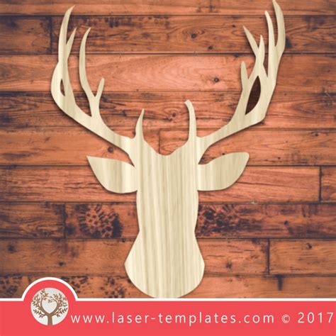 Laser Cut Deer Head Template