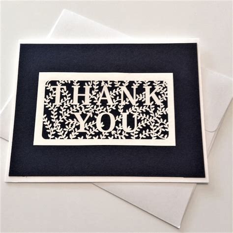 Laser Cut Thank You Card Template