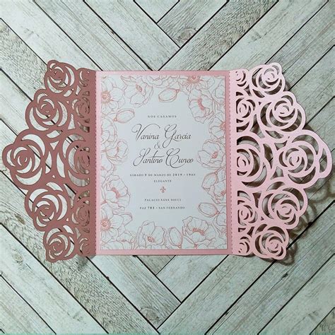 Laser Cut Quinceanera Invitation