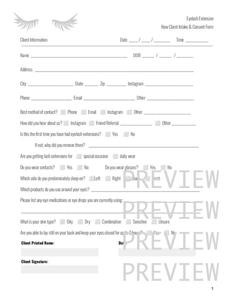 Lash Consent Form Template 10