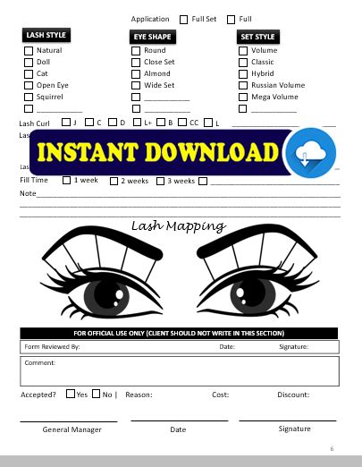 Lash Consent Form Templates