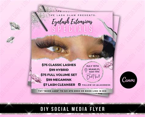 Lash Extension Flyer with Photo