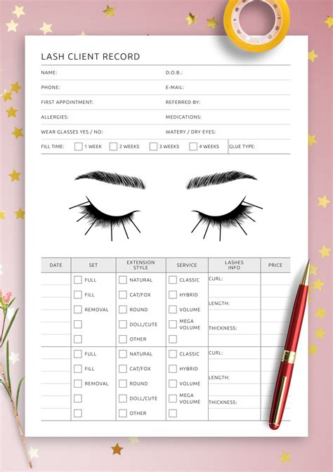 Lash Extension Template