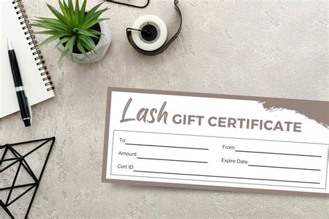 Lash Gift Certificate Template 1