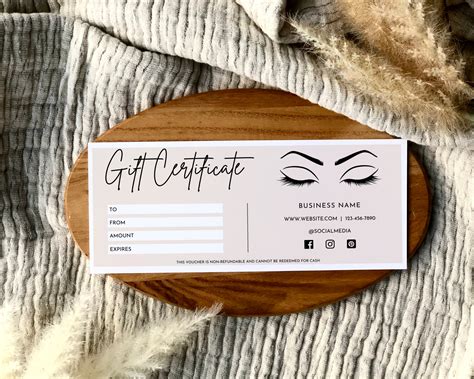 Lash Gift Certificate Template 4