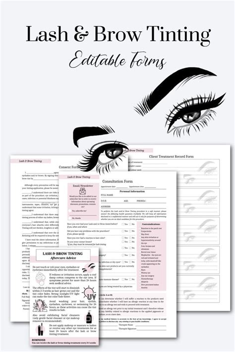 Lash Tint Template