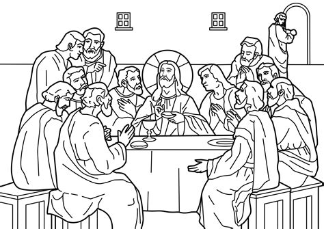 Last Supper Coloring Page