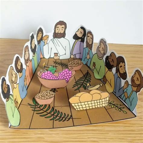 Last Supper Craft with Recycled Materials Template