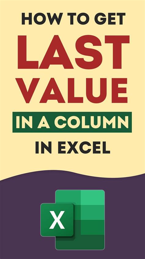 Last Value Excel Column Tip and Trick