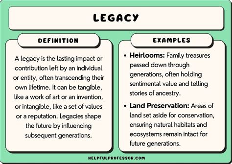 Lasting Legacy Example