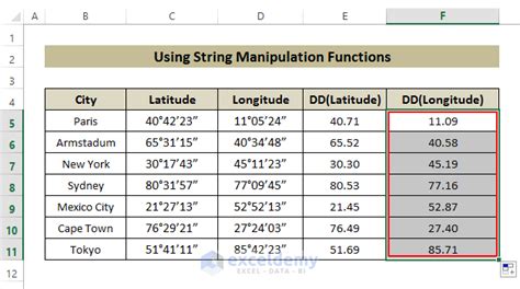 Converting Lat-Long to Decimal Degrees using VBA Macro