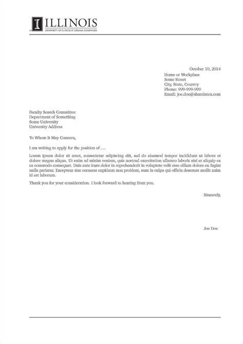 Latex Cover Letter Templates