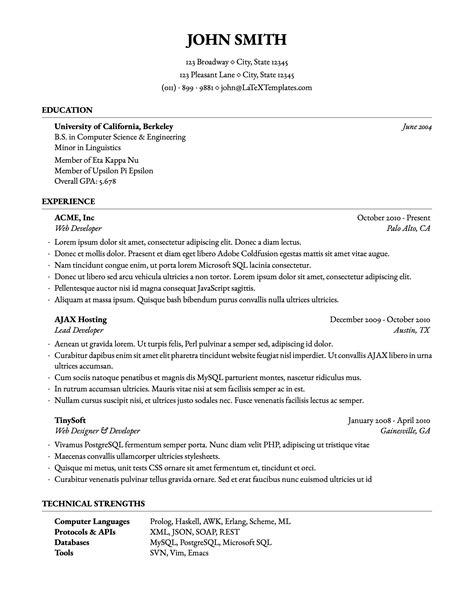 LaTeX CV Template